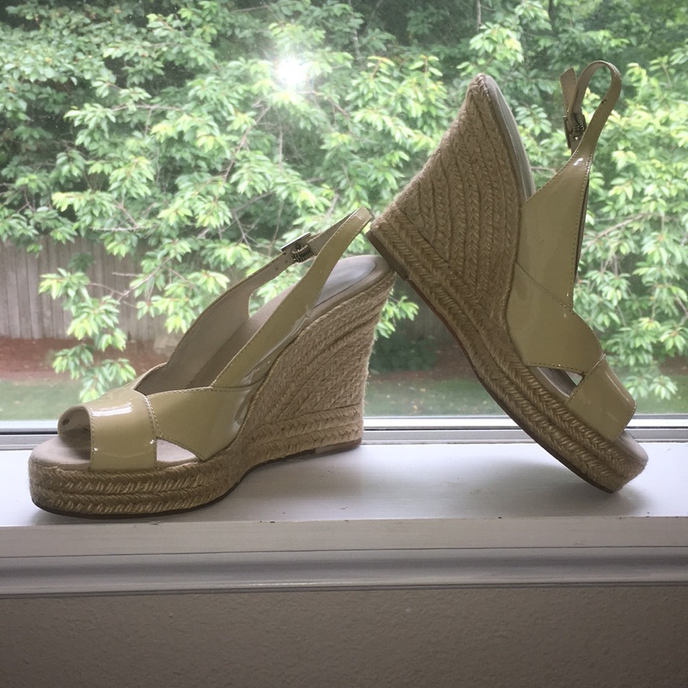 Banana Republic espadrille wedges, 7.5 “white”